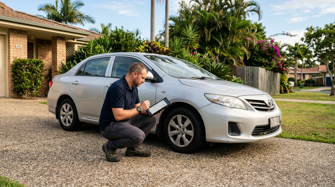 Car removal tow truck operating in Brisbane